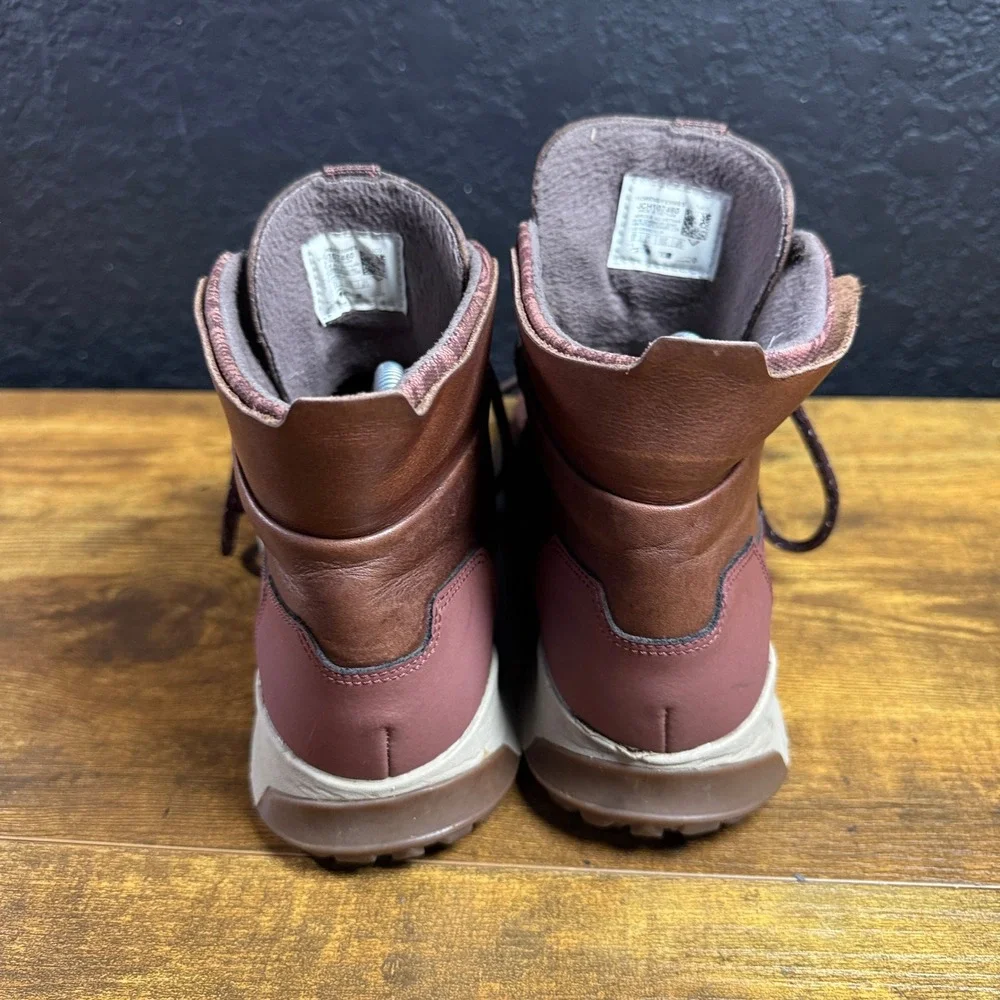 Chaco Borealis Peak Brown Leather Waterproof Hiking Boots Womens 8.5